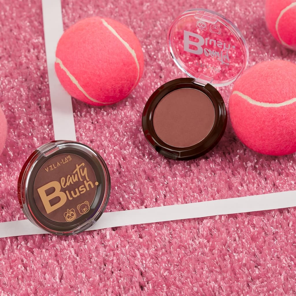 Blush Compacto Beauty Red Mocha Alta Pìgmentação Vizzela + La's Clothing Vegano