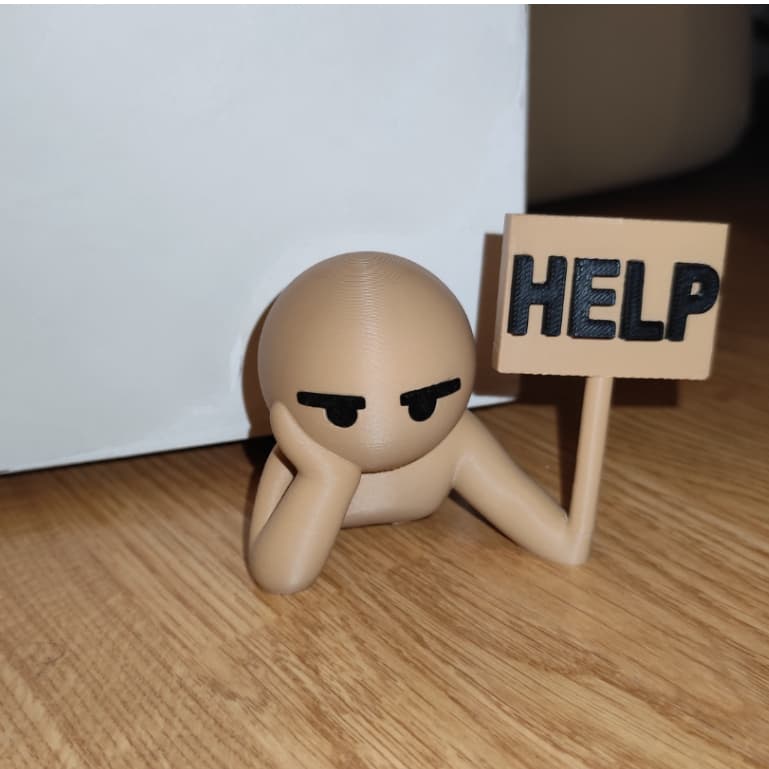 Suporte Trava Porta Divertido Help Aparador Peso Trava Porta Cunha Calço Batente Porta