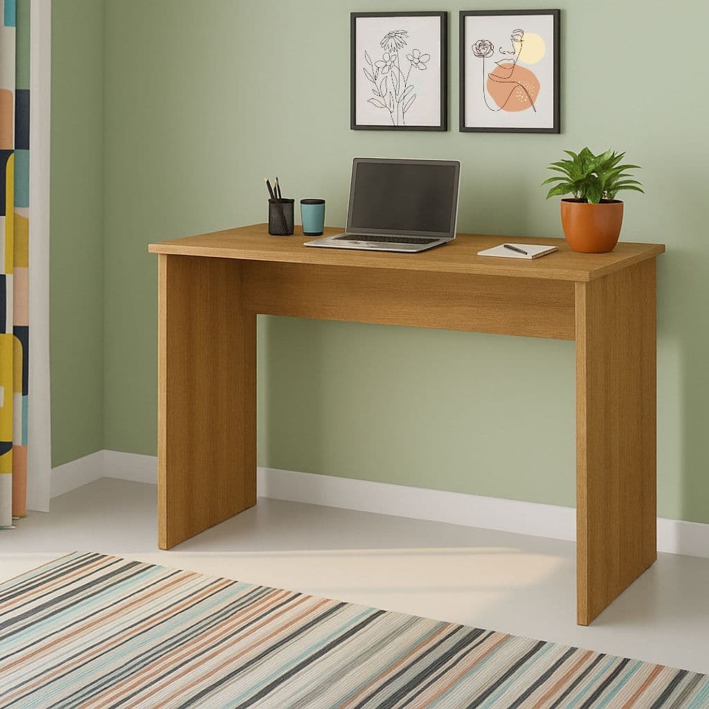 Escrivaninha Sem Gaveta Escritorio Home Office Várias Cores 90cm