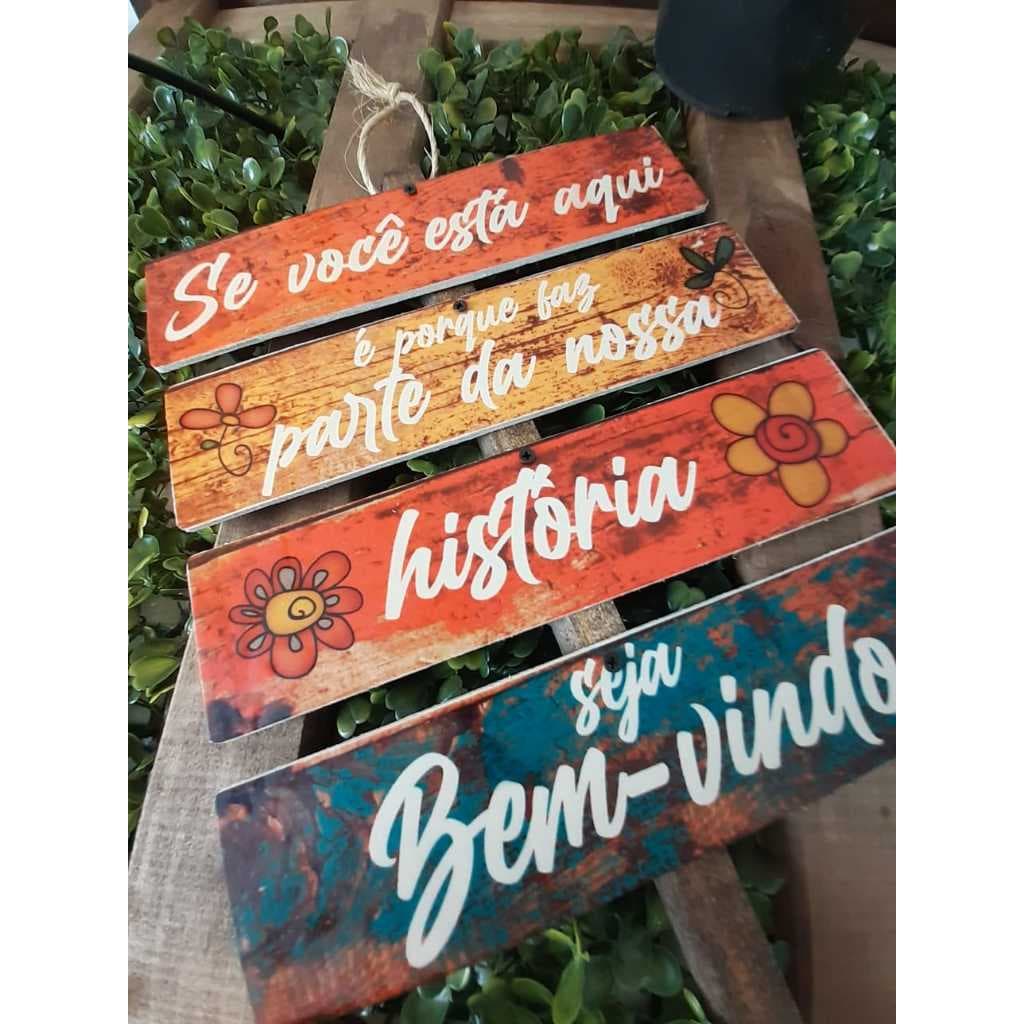 Placa de Jardim Resistente ás Intempéries Alto Impacto A50cm x L20cm x C1cm Decoração Personalizada