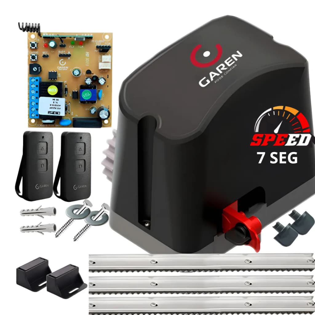 Kit Motor Portao Eletronico  400Kg Garen Deslizante de Correr Completo