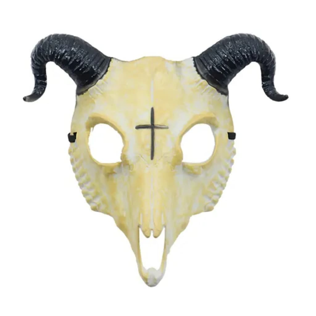 Máscara de Bode Branca Terror Halloween Cosplay Fantasia