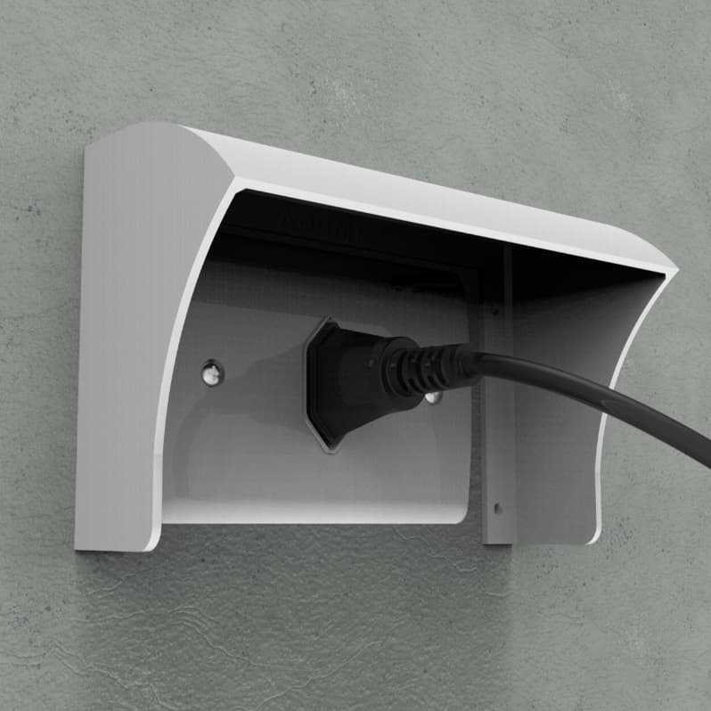 Capa Tomada Externa Proteção Sol e Chuva 4x2 Caixa Horizontal