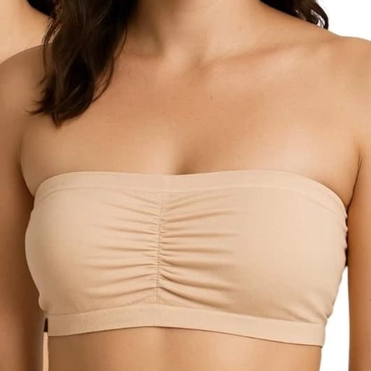 Sutiã feminino Top Faixa Tomara Que Caia Bustiê com Bojo Tecido Macio e Confortável Use no Dia a Dia