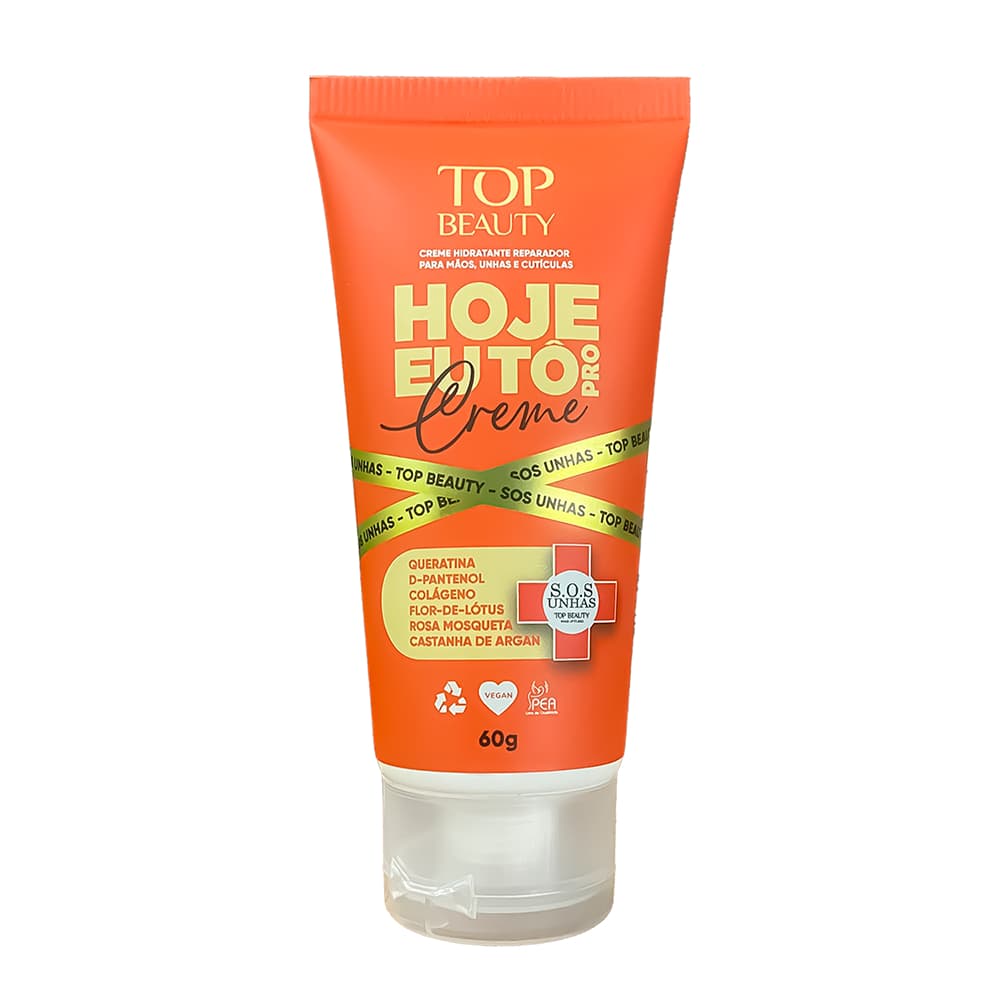 Creme Hidratante Reparador para mãos,unhas,cutículas 60gr- Hoje Eu Tô Pro Creme Sos Unhas Top Beauty