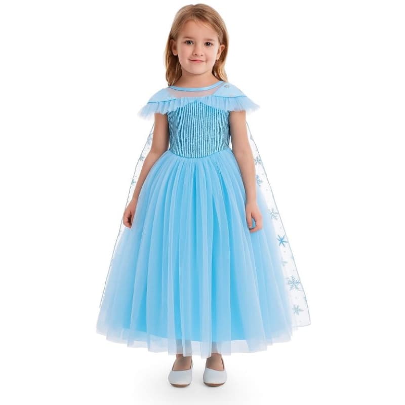 vestido azul de Princesa frozen para festa fantasia cosplay