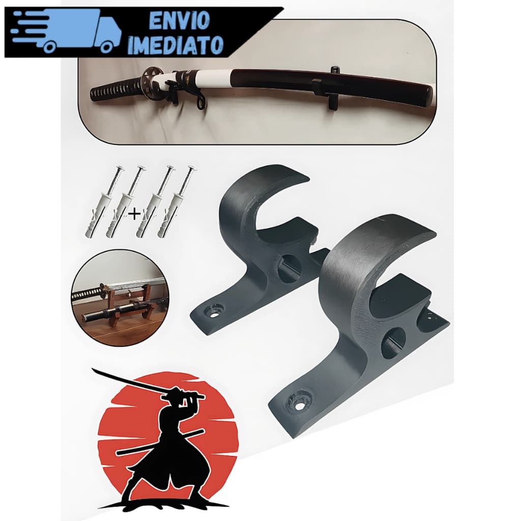 Suporte De Parede Espada Samurai Katana Painel Decorativa Oriental Envio Imediato a Pronta entrega