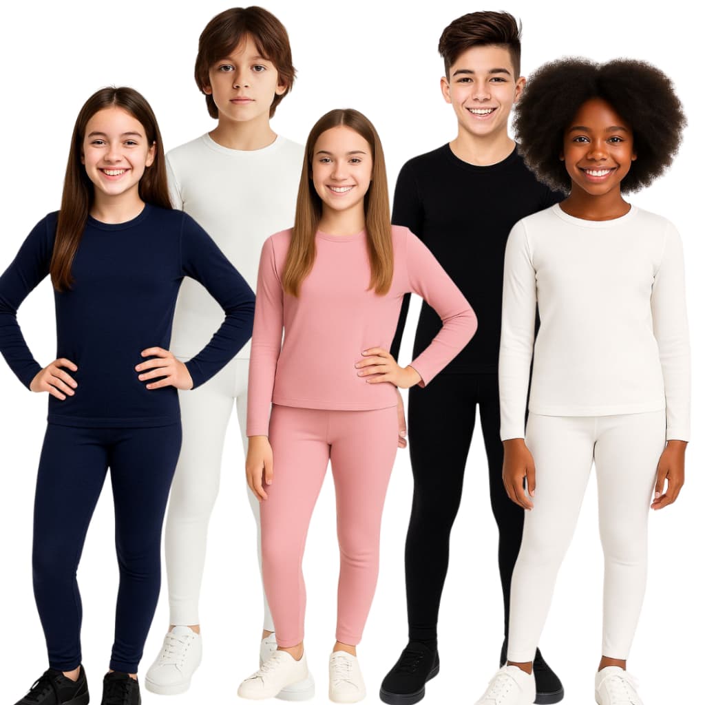 Roupa Conjunto Blusa Calça Térmico Flanelado Unissex Segunda Pele Infantil Juvenil