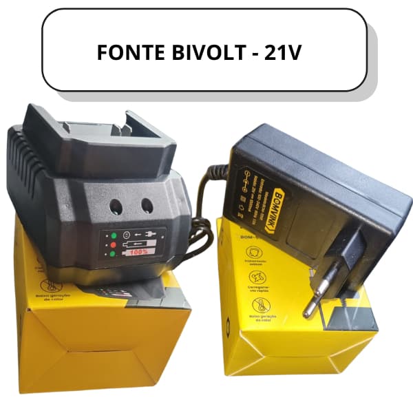 Fonte de Alimentação para Parafusadeira Bivolt 21V