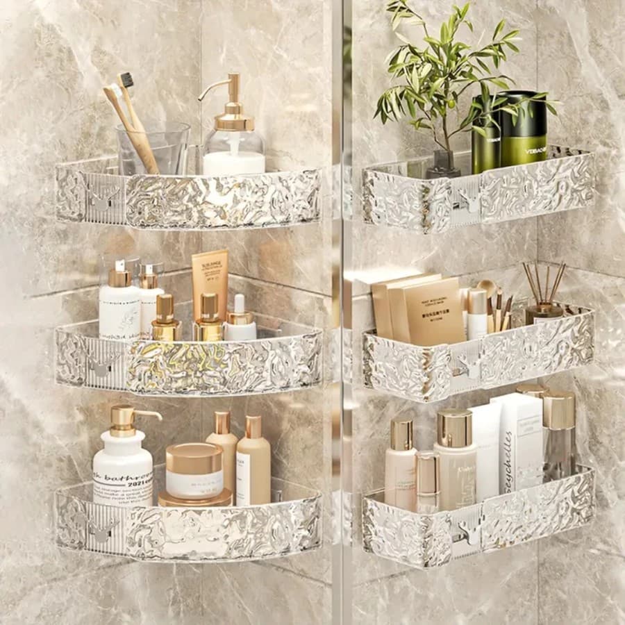 Suporte De Shampoo Prateleiras De Banheiro Sem Furo Acrilico Chifre