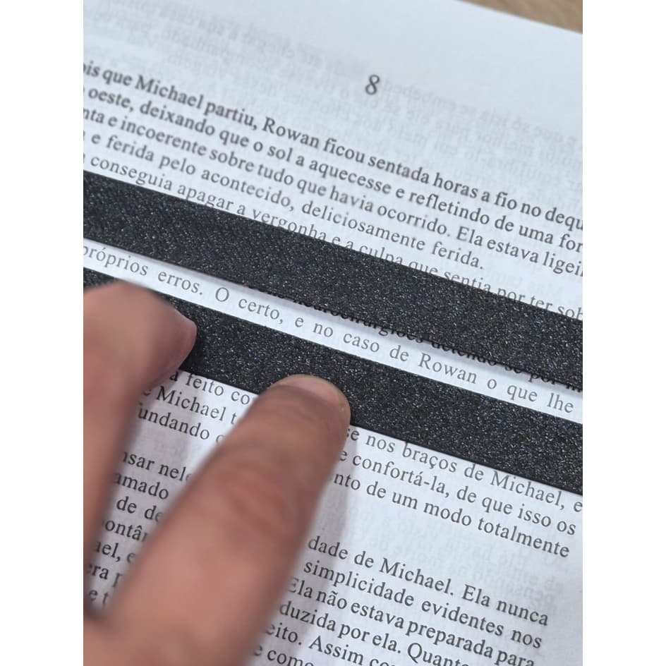 Régua de Leitura Escolar TDAH e Dislexia Marca Página Med.10cm, 15cm e 18cm Adulto e Infantil