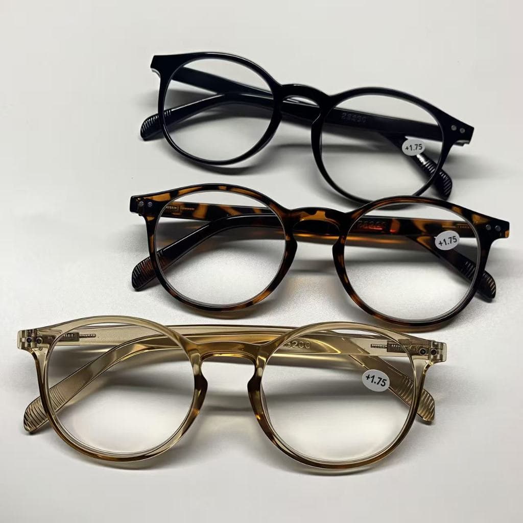 Óculos de Grau leitura Pra Perto +1.00 Até +4.00 femininos masculino Armação Redondo