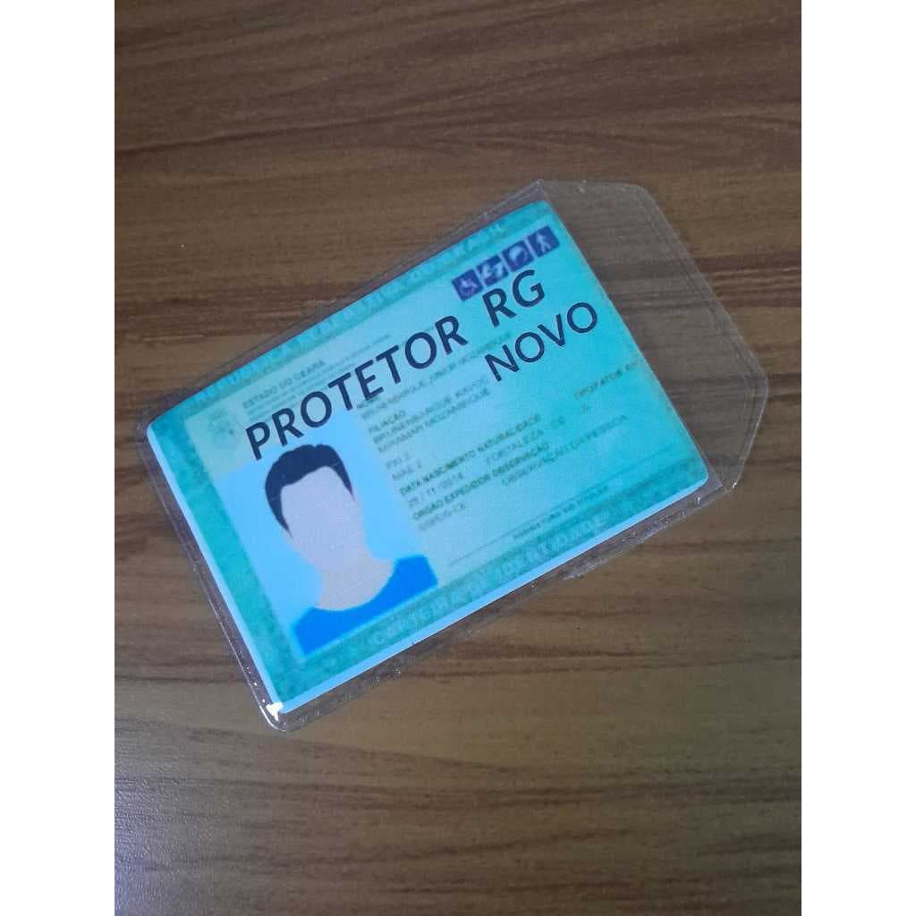 Protetor de RG Novo Cristal em PVC Transparente – Capa Protetora de Documento