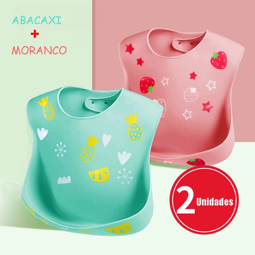 Babador Silicone Infantil Bandana Impermeável Para Bebê Migalhas MeninaBlw Menino Bibs