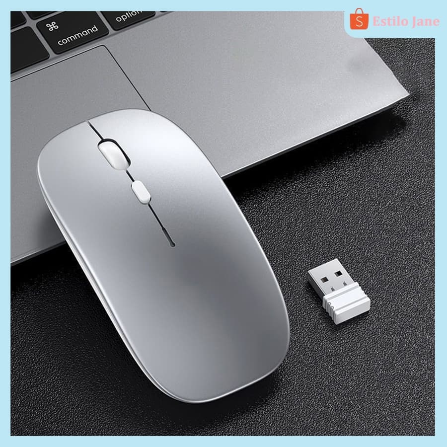 Interface USB sem fio 2.4G portátil de carregamento de modo duplo mouse bluetooth