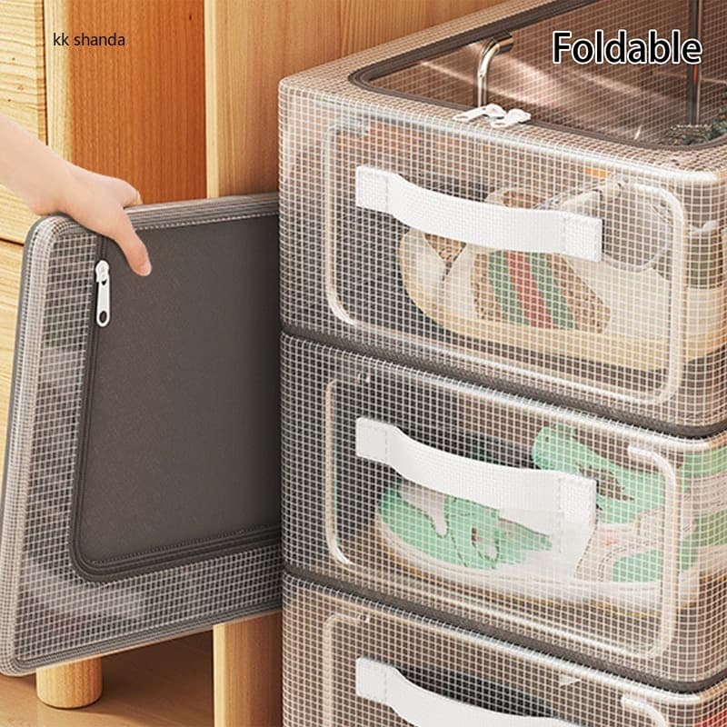 Caixa de armazenamento de sapatos Caixa de armazenamento dobrável espessada doméstica Armazenamento inferior da cama
