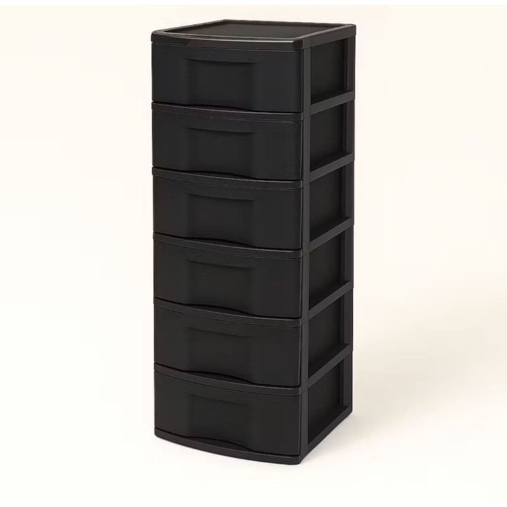 Gaveteiro Cômoda Organizador De Chão Multiuso Modular Desmontável 3/6 Gavetas Preto
