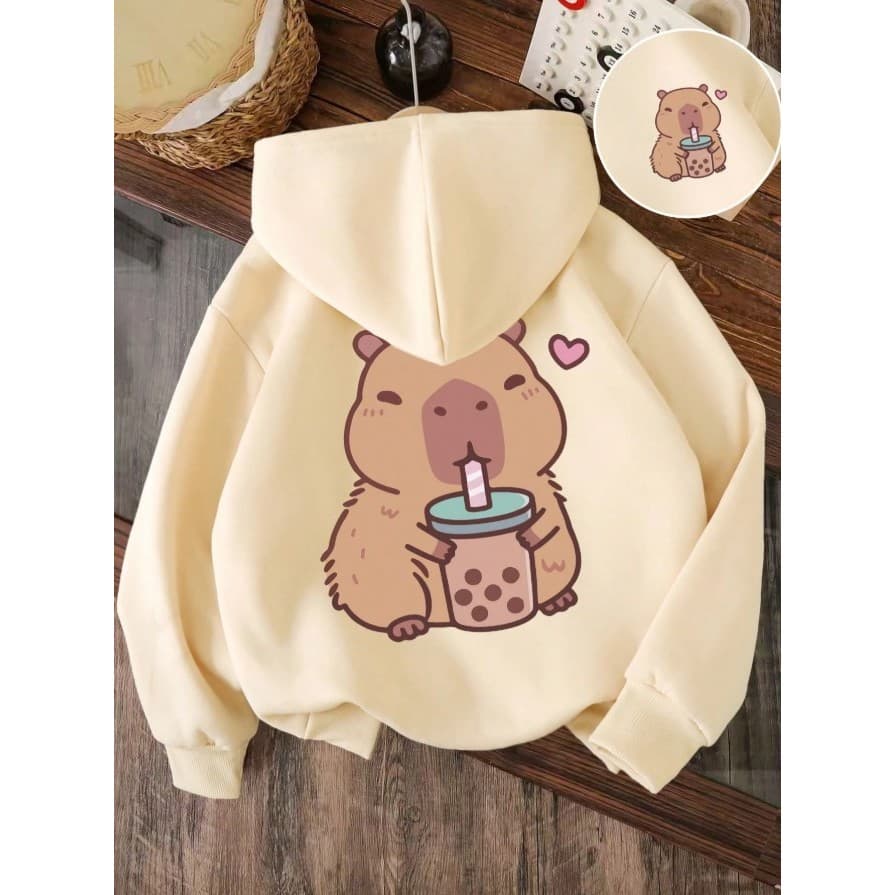 Moletom Canguru Infantil Menina Blusa De Frio Feminino Capybara Varias Estampas Modinha Basico | ENVIAMOS RAPIDO