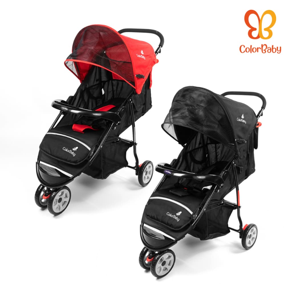Carrinho de Bebê  Speed Passeio Reclinável com Cinto 5 Pontos e Capota Solar – ColorBaby