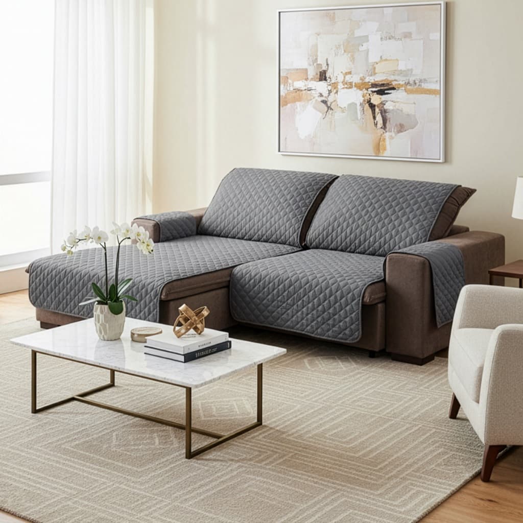 Capa protetora de sofá retrátil 1,80m x 2,40m 2 partes black friday