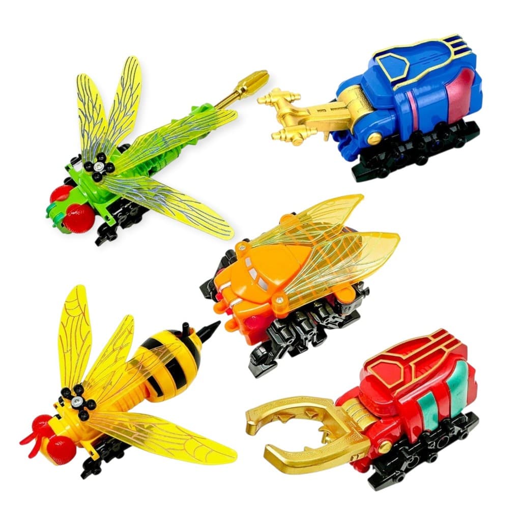 Inseto Robôs de Brinquedo com Rodinhas Coloridos abelha cigarra libélula besouro de montar