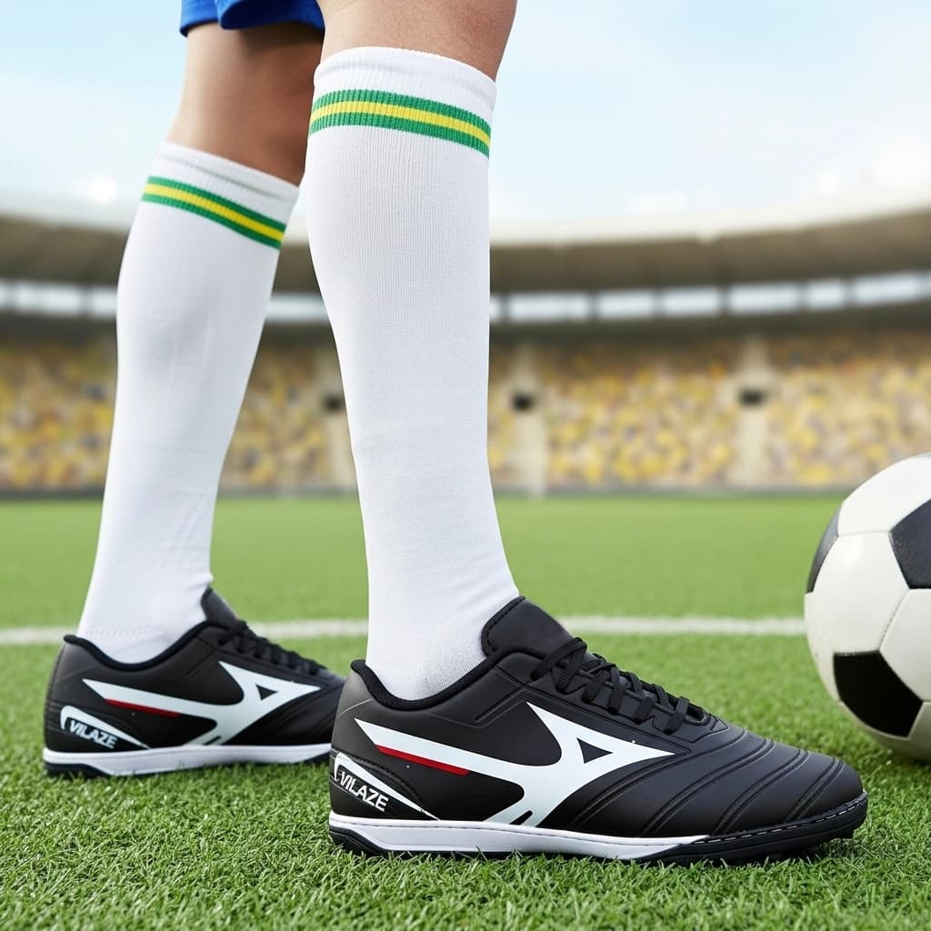 Chuteira Society Vilaze 200g Leve Sola Costurada ideal para grama sintética