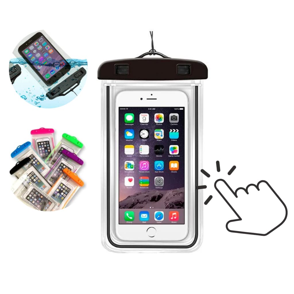 Capa Bolsa Prova D'água Impermeável Celular Transparente Universal Capa Celular Dágua Pega Digital