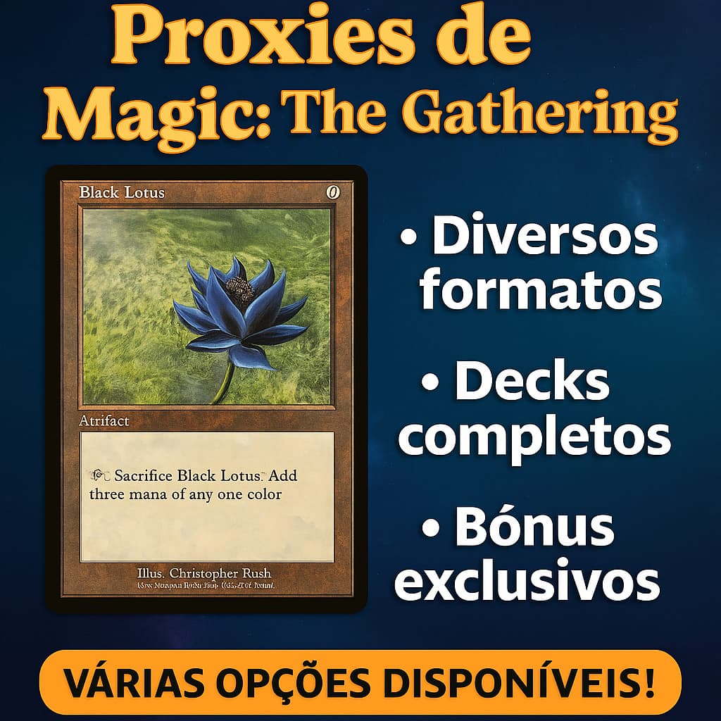100 Cartas Proxy Magic MTG Avulsas - Lista 100% Sua Magic the gathering