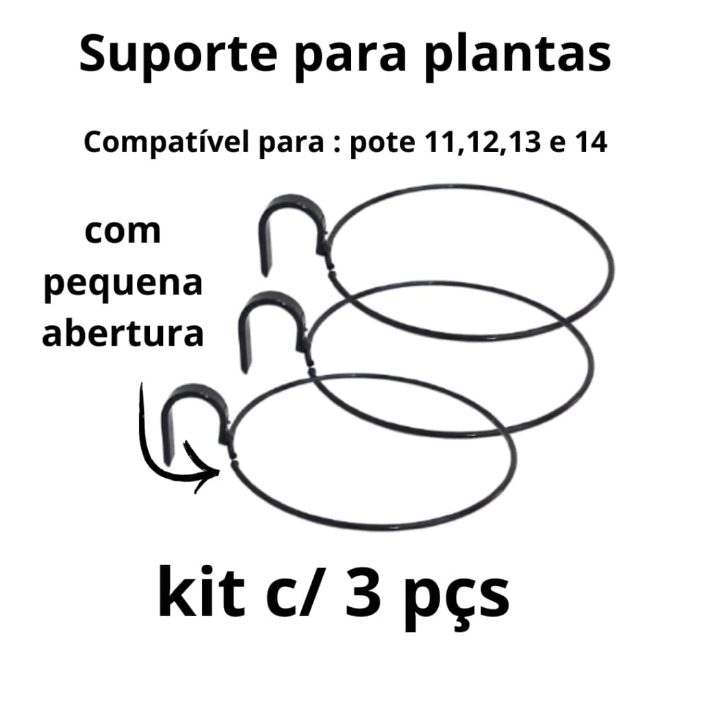 Kit c/3 Suportes para plantas em aramado Color
