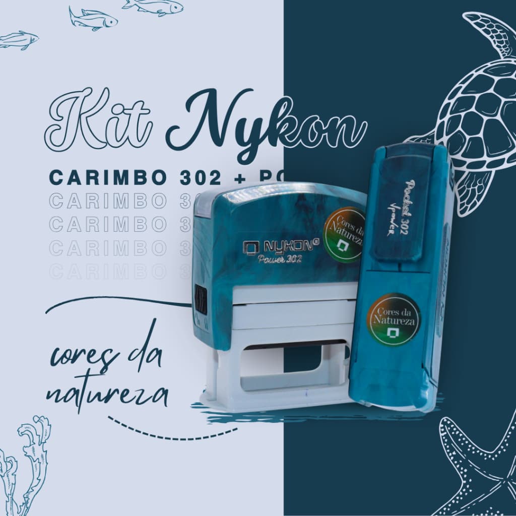 Kit Carimbo Nykon 302 + Nykon Pocket 302 VPower - Lançamento