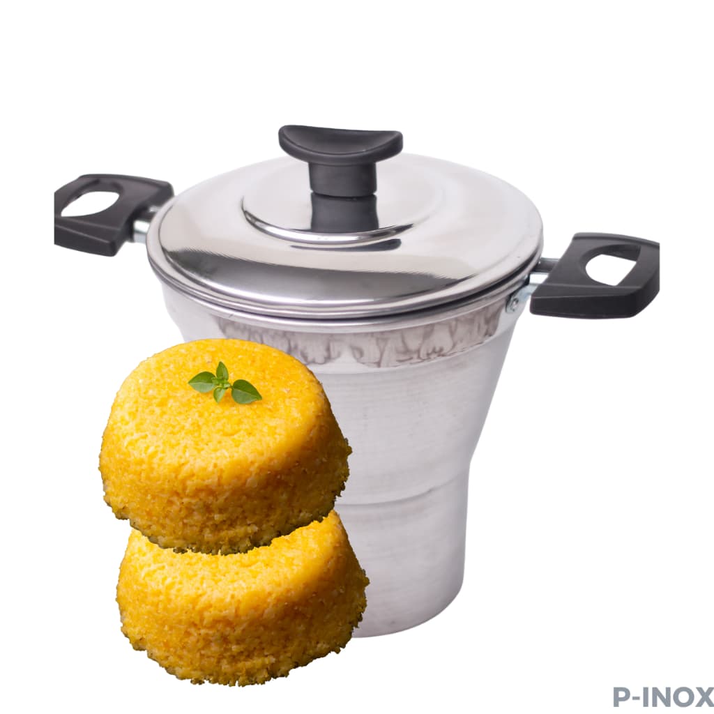 Cuscuzeira Cuscuzeiro Alumínio Polido Tradicional Nordestino Reforçado de Tamanhos Variados