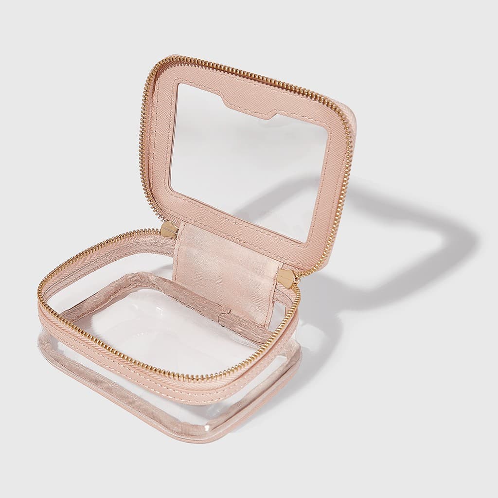 Oceàne - Mini Nécessaire Nude com Transparência - Crystal Case