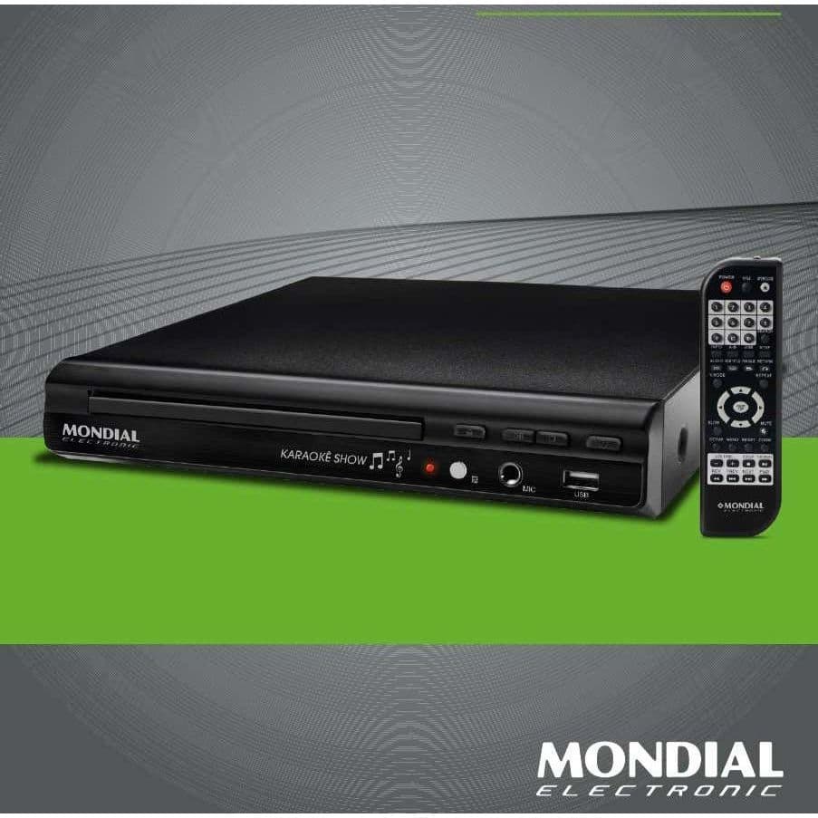 Aparelho de Karaokê DVD Player Mondial D-20 Bivolt.