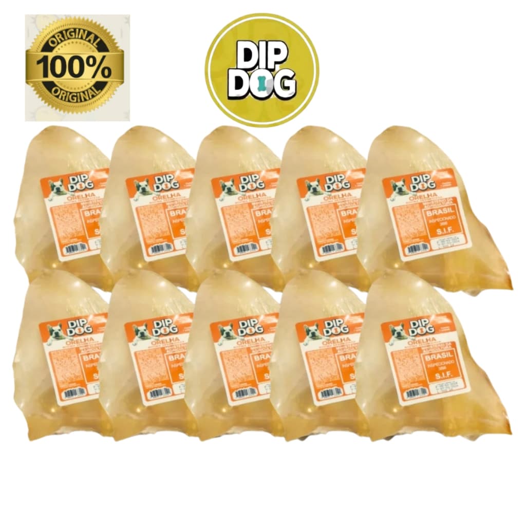 Petisco cachorro Orelha Bovina para Caes mordedor natural desidratado adestrador pet diversos kits
