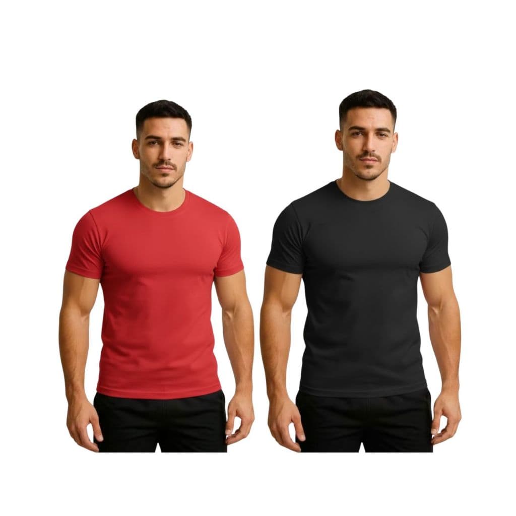 Kit 2 Camisetas Masculina Lisa Básica Manga Curta Premium