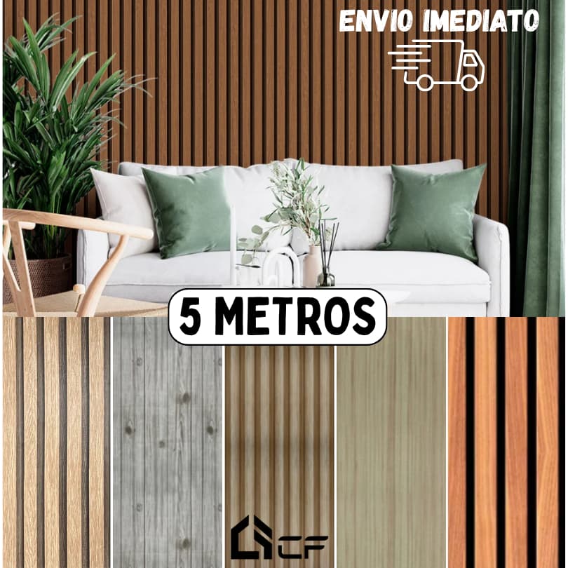 Papel de Parede Madeira 3D 5 METROS X 45CM Auto Adesivo Colante