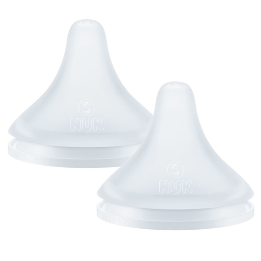 Kit 2 Bicos Reposição Mamadeira NUK Perfect Match Silicone Macio Válvula Anticólica Fluxo Variável