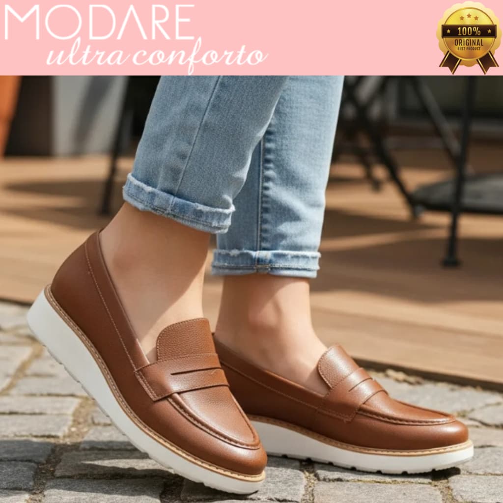 Sapato Mocassim Modare Feminino 7400100 Ultraconforto Ortopédico Leve Original