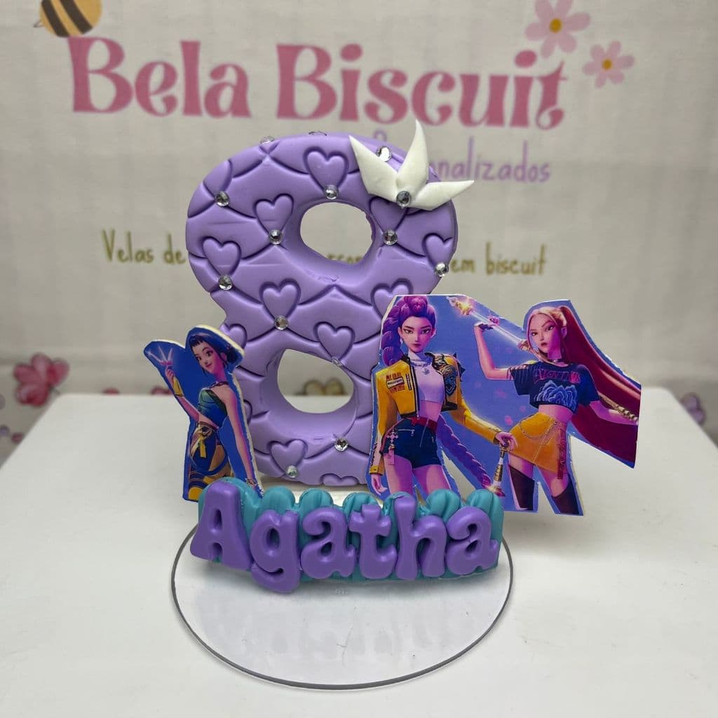 Vela de Aniversario Personalizada Guerreiras k-pop