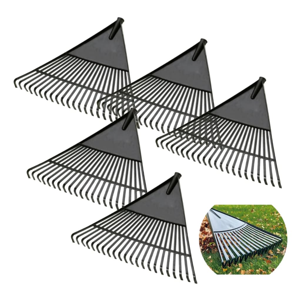 Vassoura Plástica 22 Dentes Rastelo Profissional Sem Cabo Preto