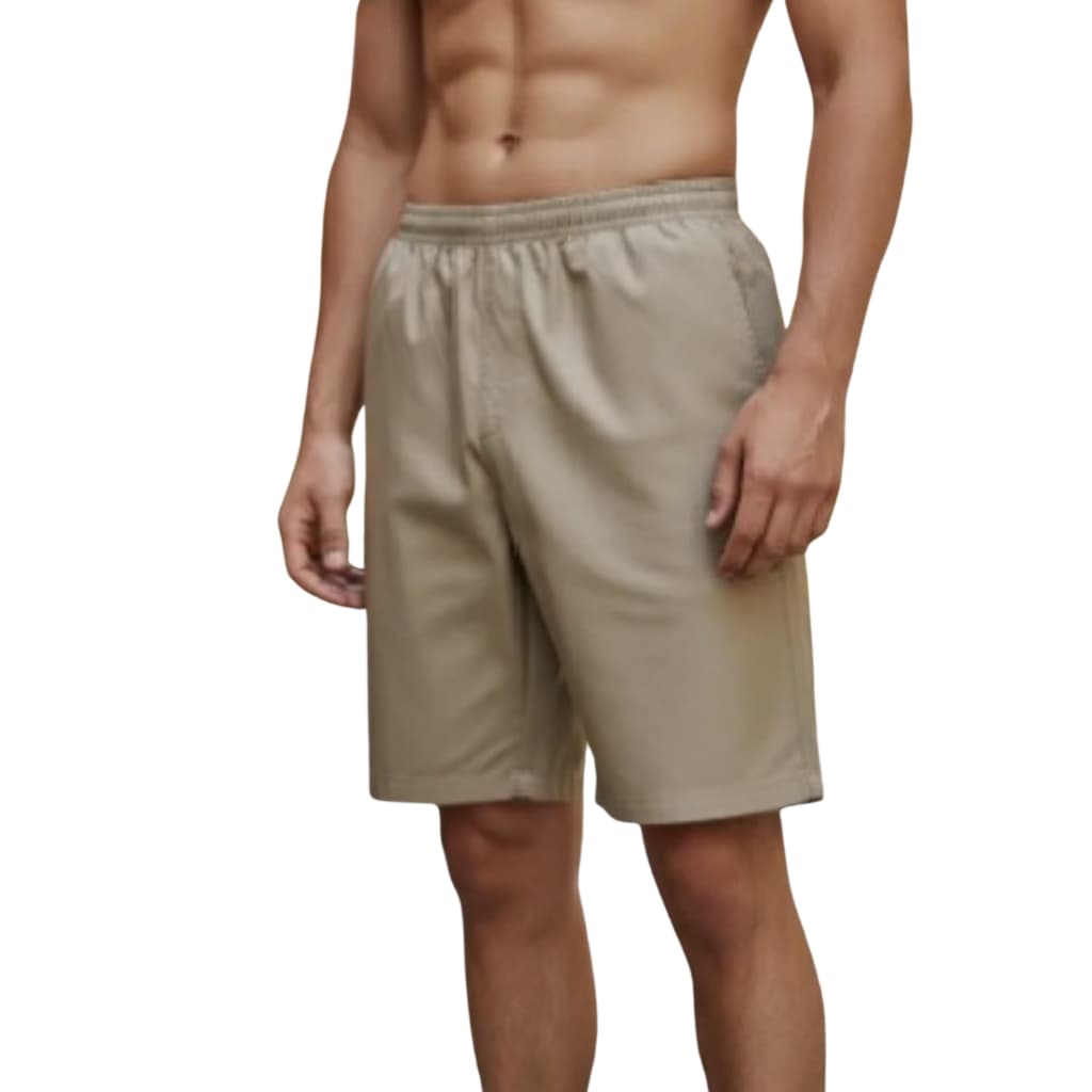 Kit 2  e 1 Bermuda brim caqui CDP Presidio Padrão Cadeia Preso Detento Short Confortavel