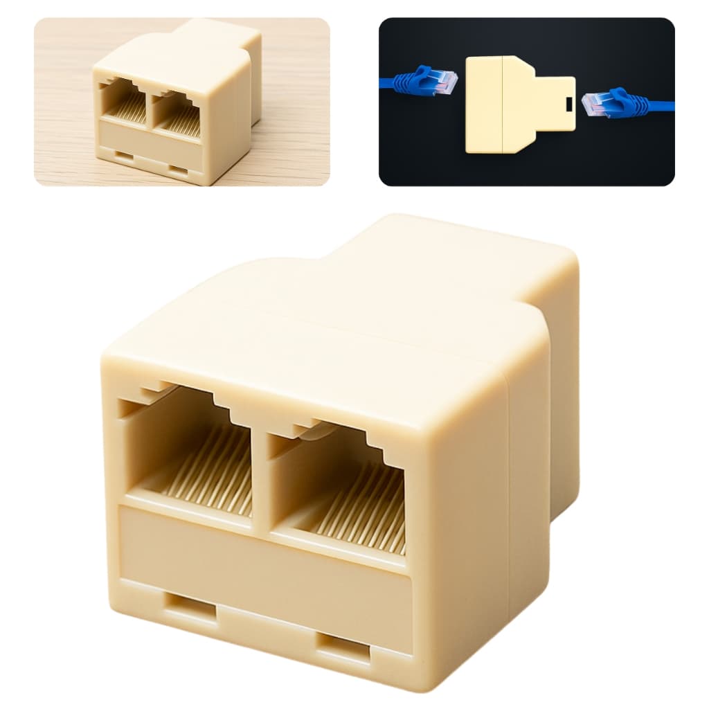 Conectores Duplicador Cabo Rede Rj45 1 Femea X 2 Femea