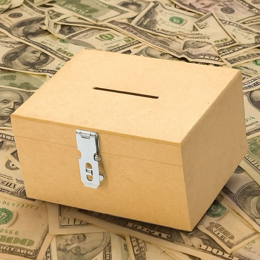 Caixa Cofre Cofrinho RETANGULAR MDF Crú Com Fecho Para Cadeado " Não acompanha Cadeado"