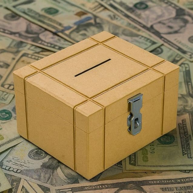 Caixa Cofre Cofrinho com Acabamento RISCADO MDF Crú Com Fecho Para Cadeado " Não acompanha Cadeado"