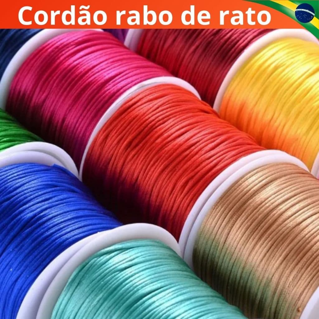 Fio de Seda Cordão Rabo de Rato para Artesanato 100m x 1mm