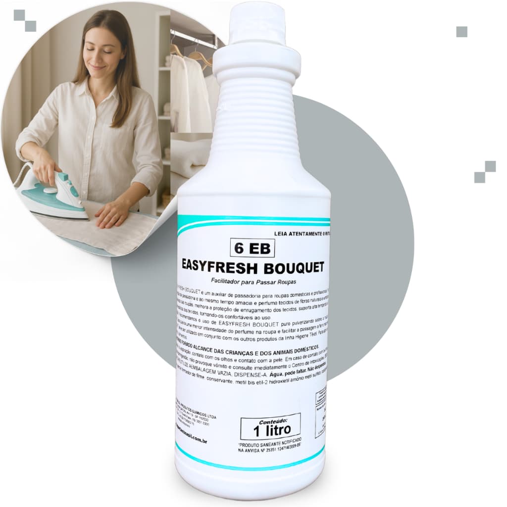 Easyfresh Bouquet Facilitador Finalizador Passar Roupas e Tecidos Passadoria Lavanderia 1l Spartan