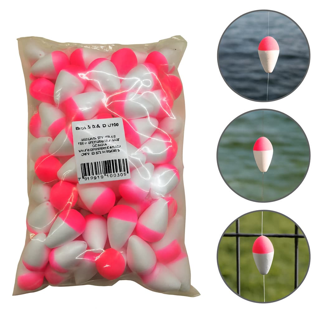 Potencialize sua pesca com 100 Unidades de Boia Isopor Nº0 ao 5