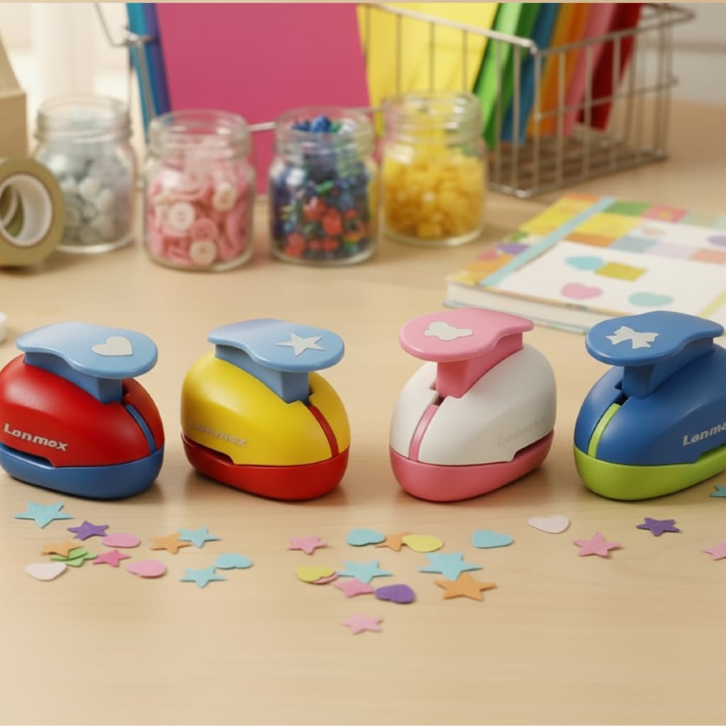 Furador 16mm Papel e EVA Coração Estrela e Borboleta para Artesanato Scrapbook Lanmax