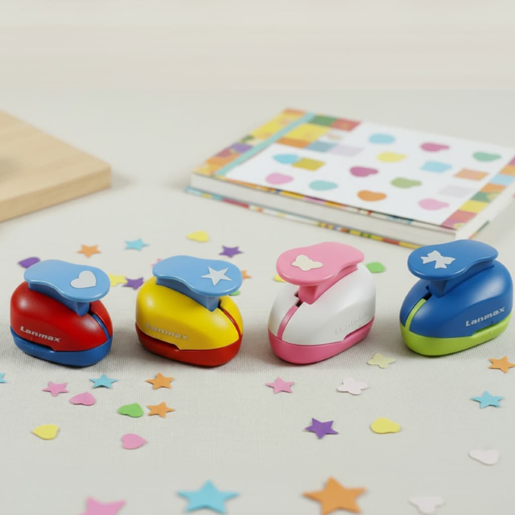 Furador Papel e EVA Coração Estrela e Borboleta 16mm Artesanato Scrapbook Combo Lanmax