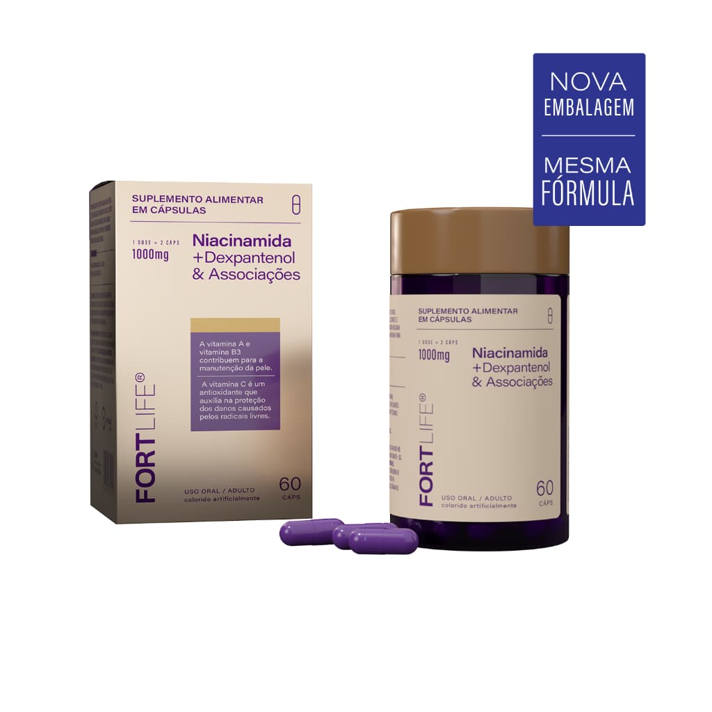 Niacinamida 1000mg 60 Cápsulas FORTLIFE